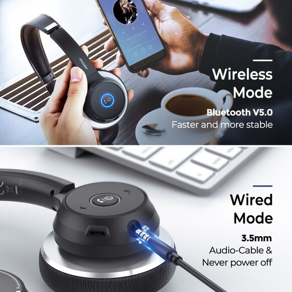 Mpow HC5 V5.0 Bluetooth Headset with Dual Mic - Picture 6 of 14